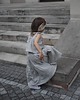 sukienki dla dziewczynki Komplet muślinowy boho dla dziewczynki top i spódnica ecru melange 1