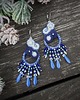 kolczyki soutache Kolczyki sutasz granatowo-niebieskie 1