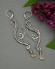 kolczyki wire wrapping Długie kolczyki krople cytryn wire wrapping 3