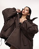 kurtki damskie Kurtka typu bomber oversize praline 3