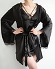szlafroki damskie Satynowe kimono Black Beauty 5