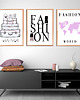 plakaty Plakat motywacyjny z napisem FASHION szminka 2