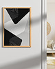 plakaty Czarno-biały plakat do salonu, minimalistyczny, nowoczesny, abstrakcyjny. 1