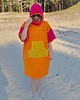 sukienki midi damskie Ponczo kąpielowe z bawełnianej frotte  CANDY GIRL 4