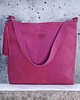 torby na ramię Zamszowa torba Shopper Bag, fuksja. Duża torebka na ramię skóra zamszowa 3