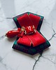broszki Brosza  z ozdobą w stylu glamour z czerwonymi  kamieniami NEW 3