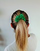 gumki do włosów Gumka jedwabna, scrunchie, frotka zielona trawka MIDI 1