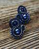 kolczyki soutache Małe, granatowe i eleganckie kolczyki sutasz 4