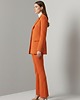 komplety damskie Pomarańczowy garnitur z wzorem warkocza 2