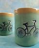 kubki Zestaw dwóch ceramicznych kubków dla rowerzysty/handmade 3