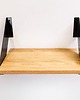 półki Loftowa półka dębowa z czarnymi podpórkami 35x20 cm 1