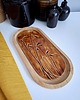 Ozdoby na ścianę Ceramiczna podstawka w drewnie 3