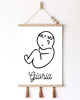 plakaty Plakat metryczka imię dziecka line art 1