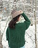 swetry damskie  Sweter leśna zieleń  z wełną 3
