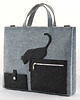 torby XXL Duża Szara Torebka - Laptopówka z Kotem 7
