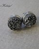 kolczyki wire wrapping Popiół-sztyfty 1