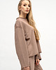 bluza bez kaptura damska BLUZA CROP ,,CINDI '' beżowa 2