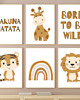 grafiki i ilustracje ZESTAW PLAKATÓW dla dziecka safari 1