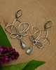 kolczyki wire wrapping Długie kolczyki kwiat lotosu labradoryt wire wrapping 2
