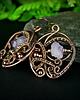 kolczyki wire wrapping Kolczyki z surowym ametystem 3