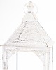 świeczniki i świece Komplet 2 lampionów metalowych białych BLANKU 48/64 x 17/22 cm 3