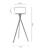 lampy podłogowe Lampa Podłogowa Hugo E27 Satyna z abażurem 50 cm 2