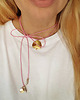 chokery Choker z blaszką różowy 2