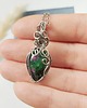 wisiory Naszyjnik Zoisyt z Rubinem stal chirurgiczna wisiorek handmade wirewrapping 4