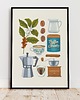 plakaty Plakat "Kawa" 30x40 cm na jasnym tle 1