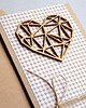 zaproszenia i kartki na ślub Kartka ślubna :: geometric heart :: pepitka 1