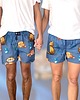 piżamy damskie Spodenki unisex do spania bokserki w koty 4