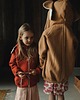 bluzy dla dziewczynki Bluza z kapturem z uszami słonia dla dziecka czerwona 3