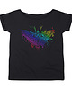 t-shirt damskie Mandala motyl tęcza Oversize Czarny 2