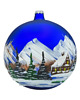 ozdoby choinkowe Bombka okrągła duża: Granatowy zimowy pejzaż 1