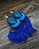 kolczyki soutache Kobaltowo-turkusowe kolczyki sutasz 2