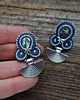 kolczyki soutache Małe, granatowe kolczyki soutache z ważką 3
