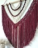 makramy Duża Makrama Ścienna BURGUNDIA XXL Bordo Ecru 100x100 cm 5