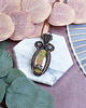 wisiory Miedziany wisiorek wire wrapping z unakitem #522 2