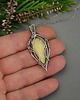 wisiory Wisiorek złoty labradoryt wire wrapping 2