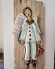 Ozdoby na ścianę Ceramiczny Anioł na Starym Drewnie 2