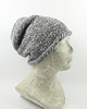 czapki damskie Luźna czapka szary melanż beanie hipster nerd krasnal 1