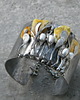 bransoletki wire wrapping Bursztyny mleczne -  bransoleta mankiet CUFF 2