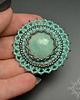 broszki Fleur d'amazonite, broszka z amazonitem, beading 3