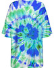 t-shirt damskie DR.CROW T-shirt Damski Oversize Tie Die Green 1