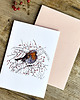 kartki okolicznościowe - wydruki Rudzik- Kartka- Grafika- Ilustracja- Ptaki 2