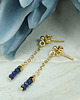kolczyki pozłacane Eleganckie, długie kolczyki, pozłacane srebro 925, lapis lazuli 1