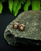 kolczyki wire wrapping Kolczyki sztyfty z cytrynem 8