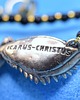 naszyjniki - inne "Icarus-Christus" - Duży naszyjnik z brązu z naturalnymi kamieniami 7