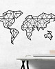 Ozdoby na ścianę Metalowa Mapa Świata Geometryczna 2