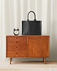 torby na ramię LARGE TOTE BAG black natural leather / DUŻA TORBA TOTE czarna 1